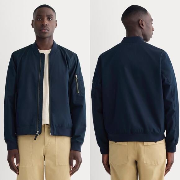 Everlane The Bomber Jacket Lightweight Navy Blue Men Medium NWT - Picture 1 of 13